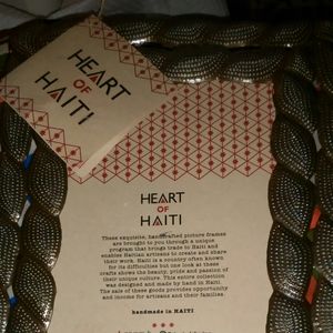 "HEART OF HAITI" HAND-MADE PICTURE FRAME